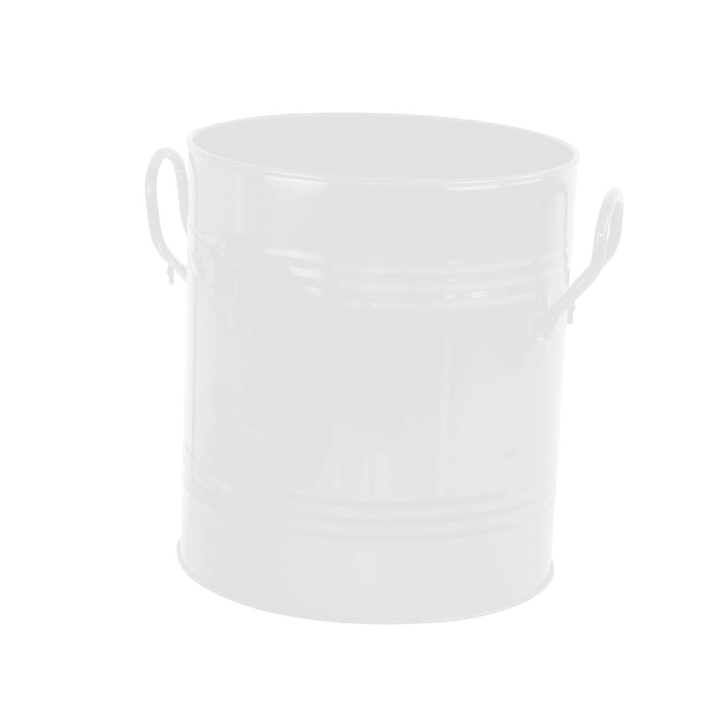 One Colour - Back - Leecroft Metal Mini Bin White 12 x 10''