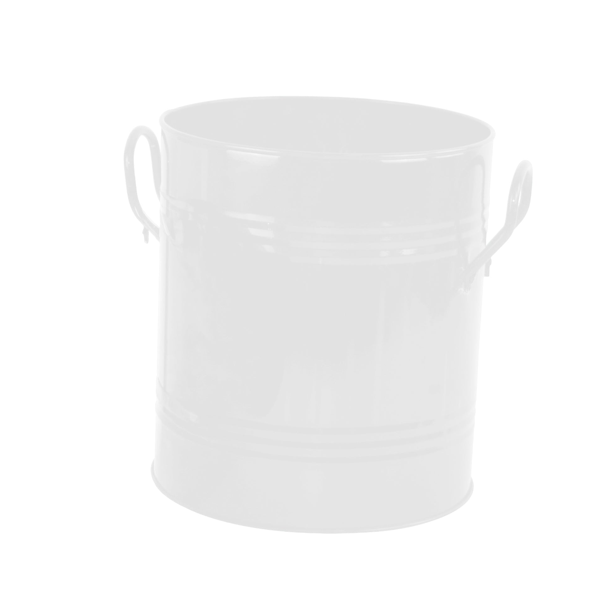 One Colour - Back - Leecroft Metal Mini Bin White 12 x 10''