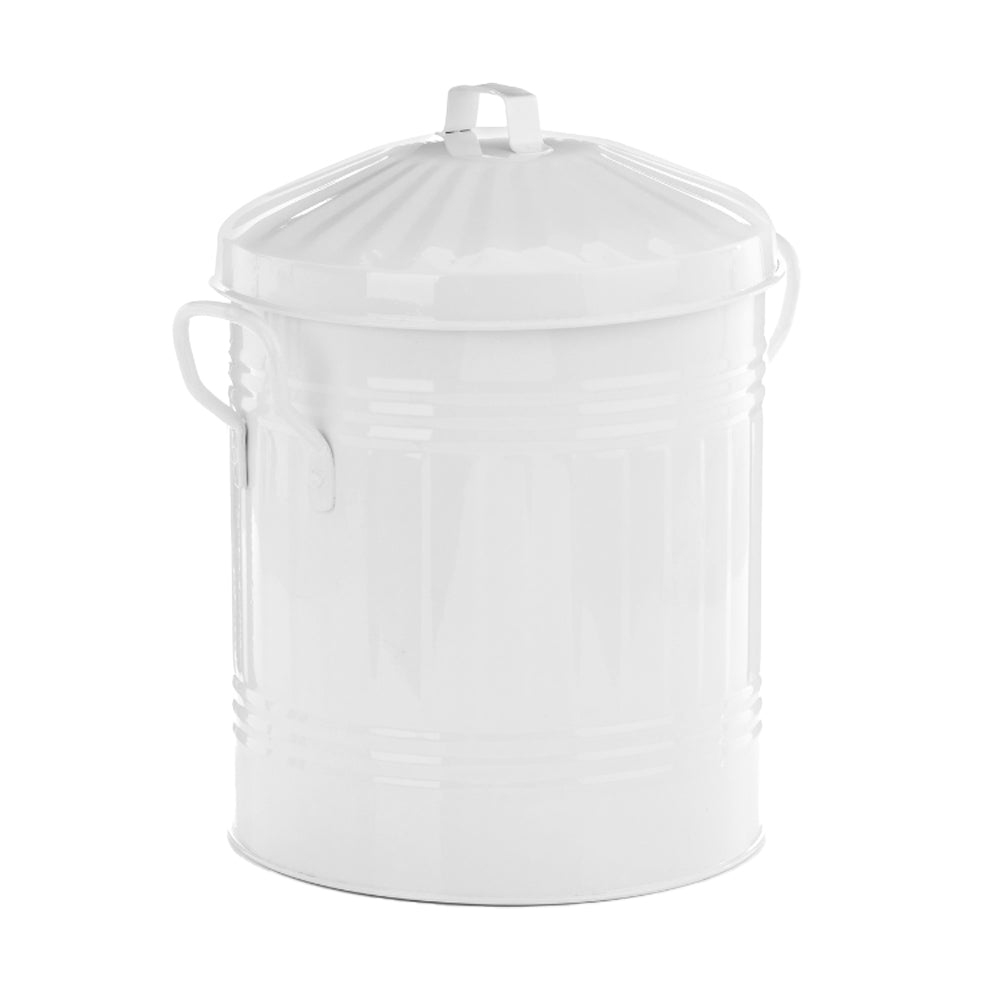 One Colour - Front - Leecroft Metal Mini Bin White 12 x 10''