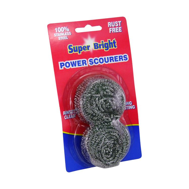 One Colour - Front - Super Bright Spiral Scourer 2pk