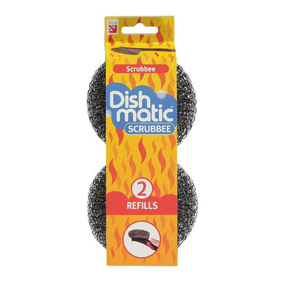 One Colour - Front - Dishmatic Scrubbee Stainless Steel Scourer Refill