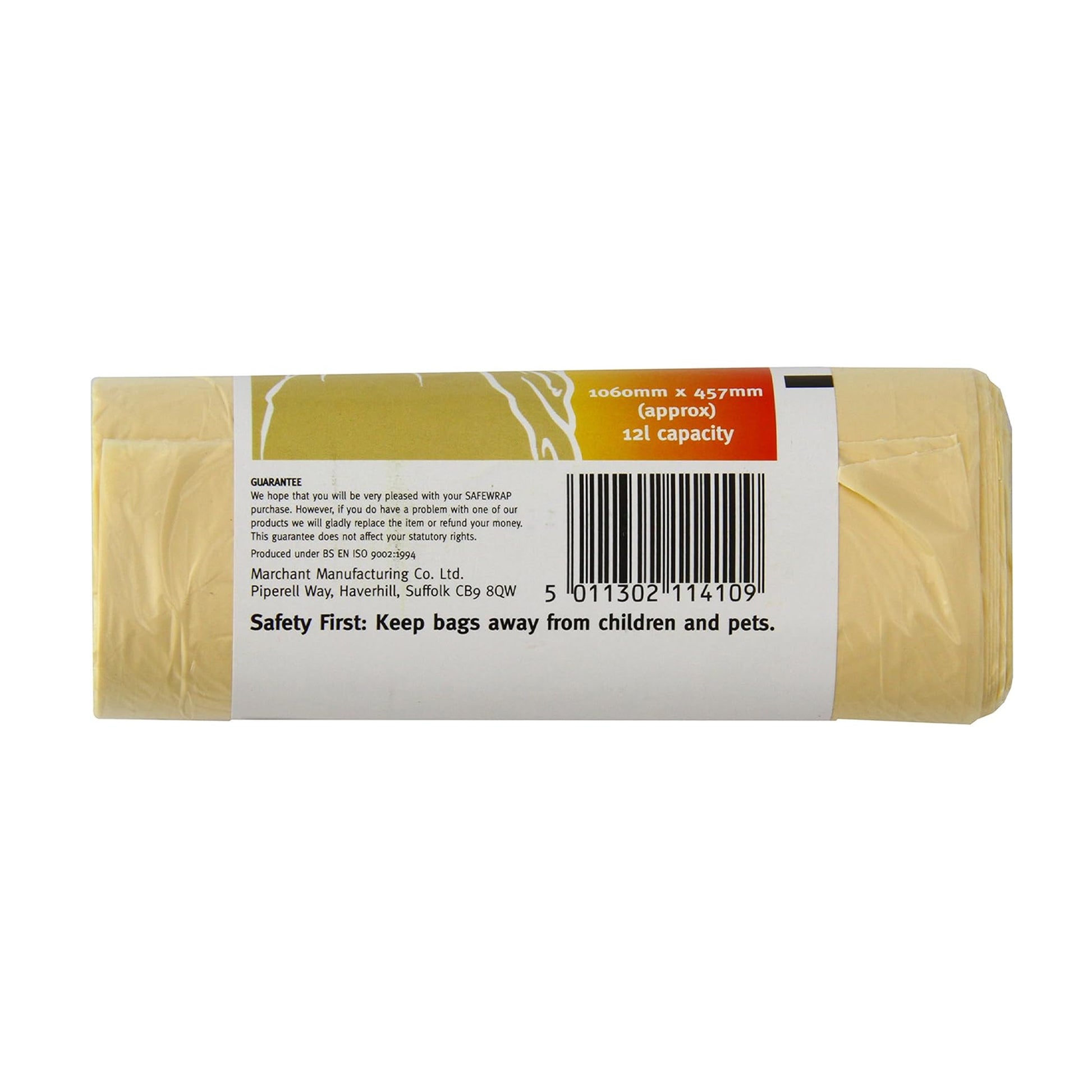 One Colour - Back - Safewrap Pedal Bin Liners 12L 30pk