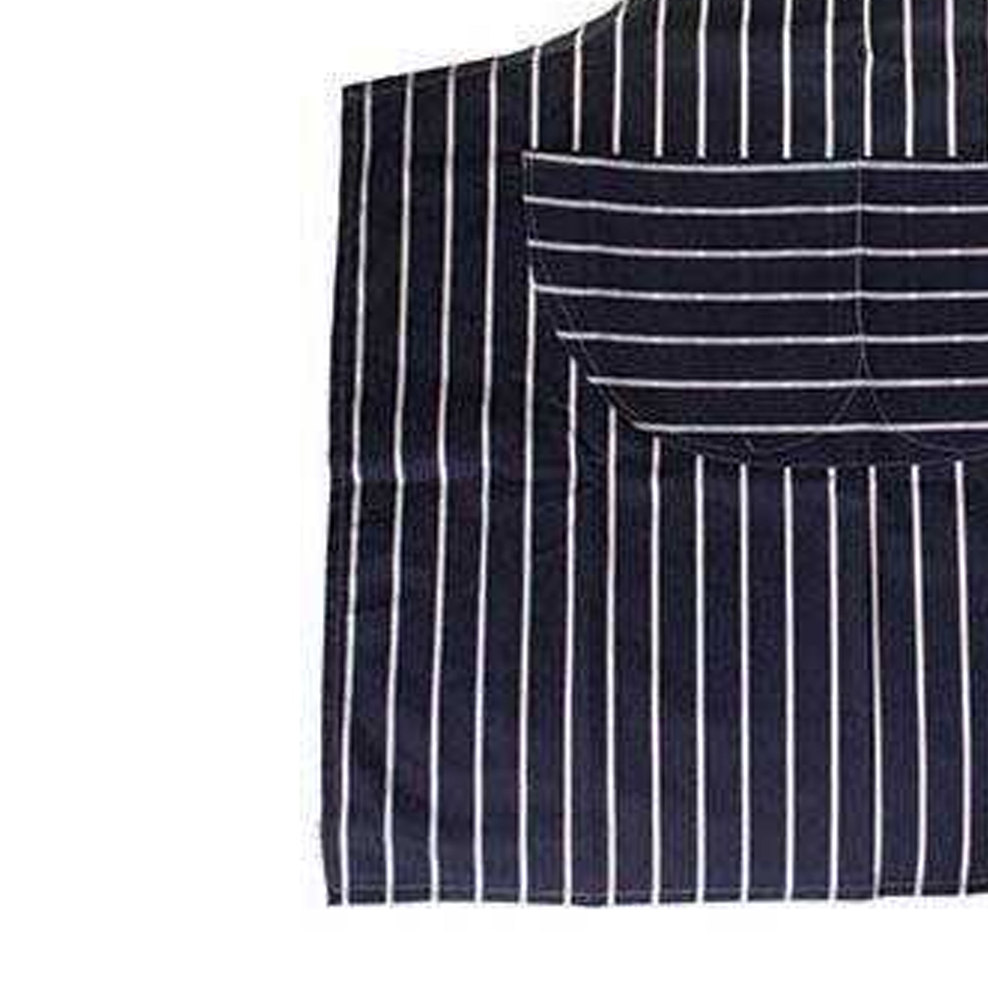 One Colour - Side - Butchers Stripe Apron Navy