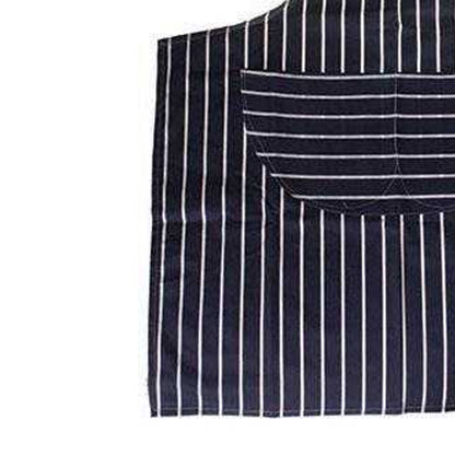 One Colour - Side - Butchers Stripe Apron Navy