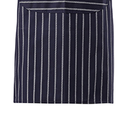 One Colour - Pack Shot - Butchers Stripe Apron Navy
