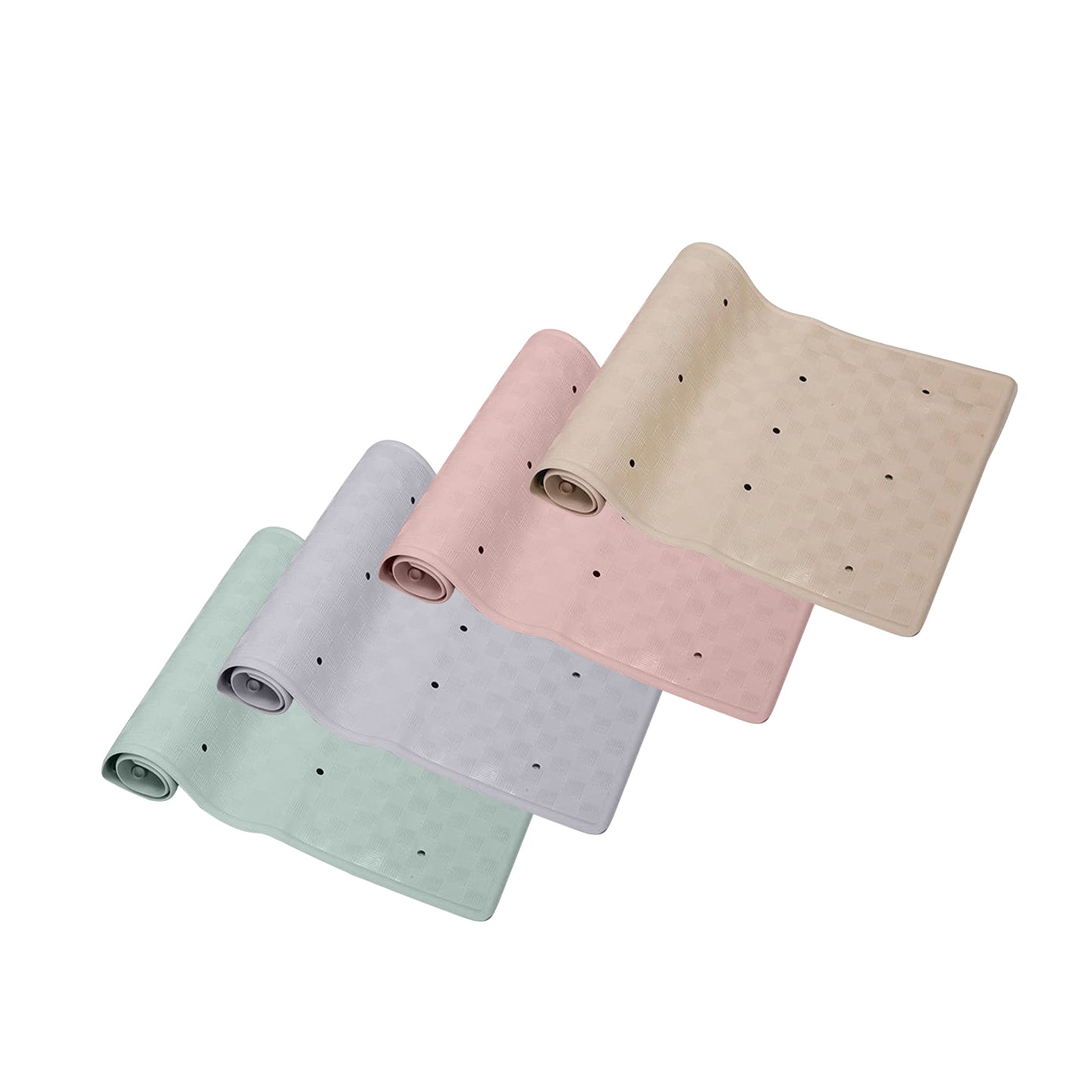 One Colour - Lifestyle - Blue Canyon Rubber Bath Mat Green 34 x 74cm