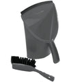 One Colour - Side - Buffalo Heavy Duty Scoop Plastic Dustpan & Brush Set