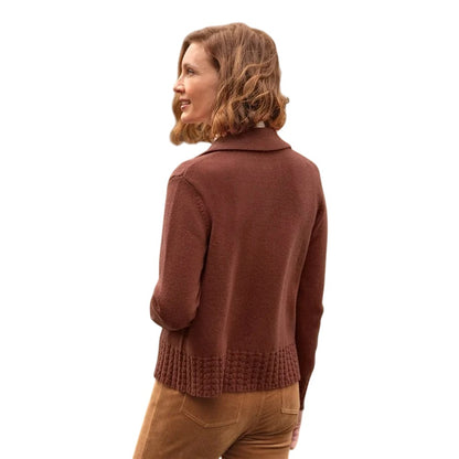 Brandy Apple - Back - WoolOvers Womens-Ladies Wooden Toggle Cardigan