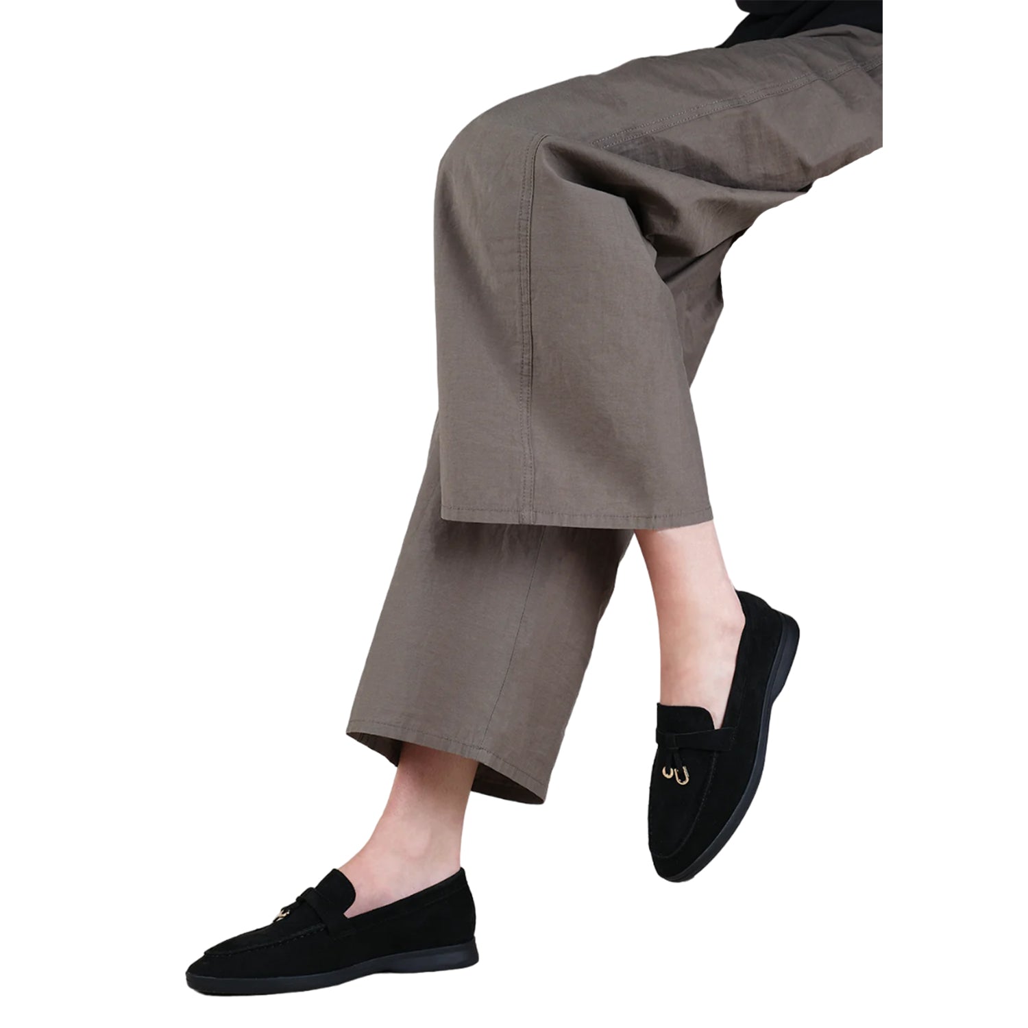 Black - Side - Where´s That From Womens-Ladies Pegasus Charm Slip-on Loafers