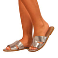 Silver - Back - Where´s That From Womens-Ladies Mae Instep Strap Sandals