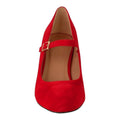Red - Side - Where´s That From Womens-Ladies Araceli Extra Wide Block Heel Mary Janes
