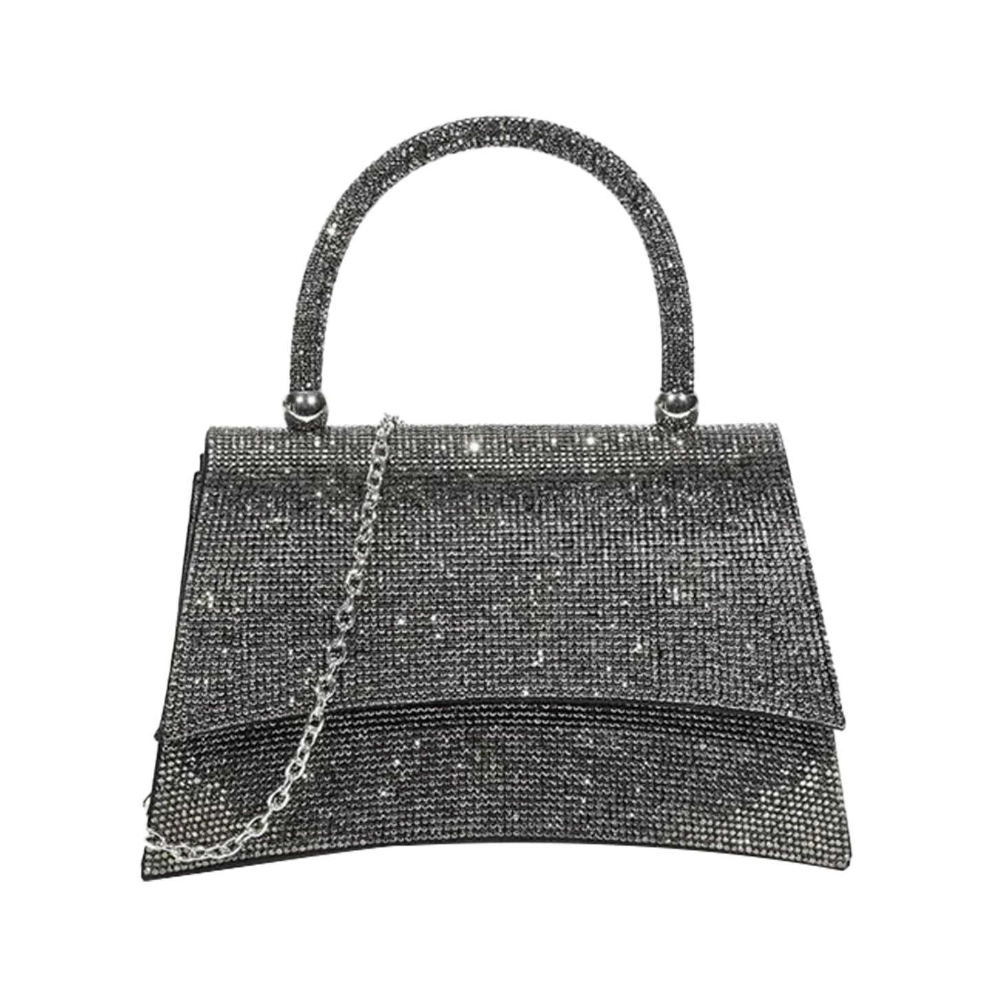 Black - Front - Where´s That From Flick Diamante Clutch Bag