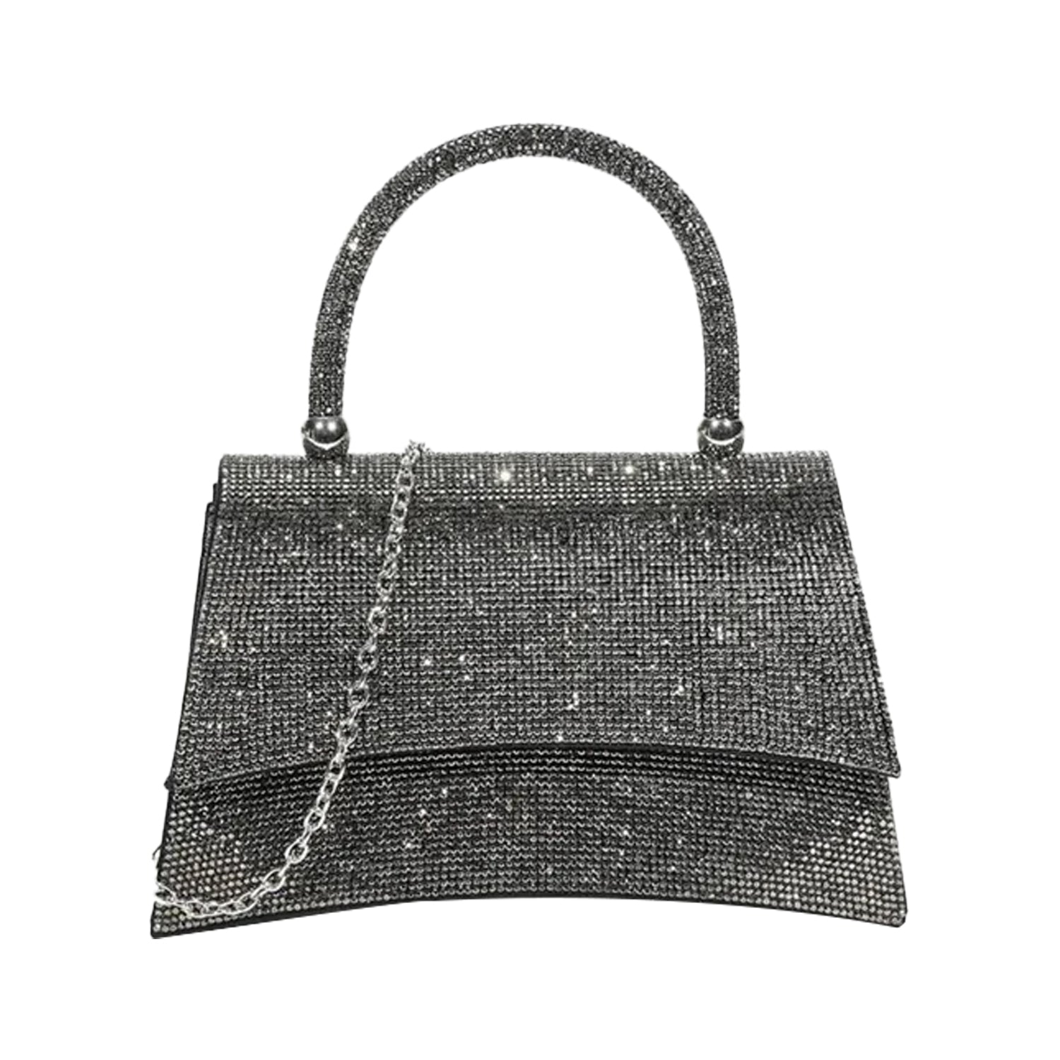 Black - Front - Where´s That From Flick Diamante Clutch Bag