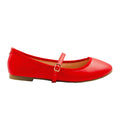 Red - Front - Where´s That From Womens-Ladies Josie Straps Wide Ballerina Flats