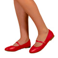 Red - Lifestyle - Where´s That From Womens-Ladies Josie Straps Wide Ballerina Flats