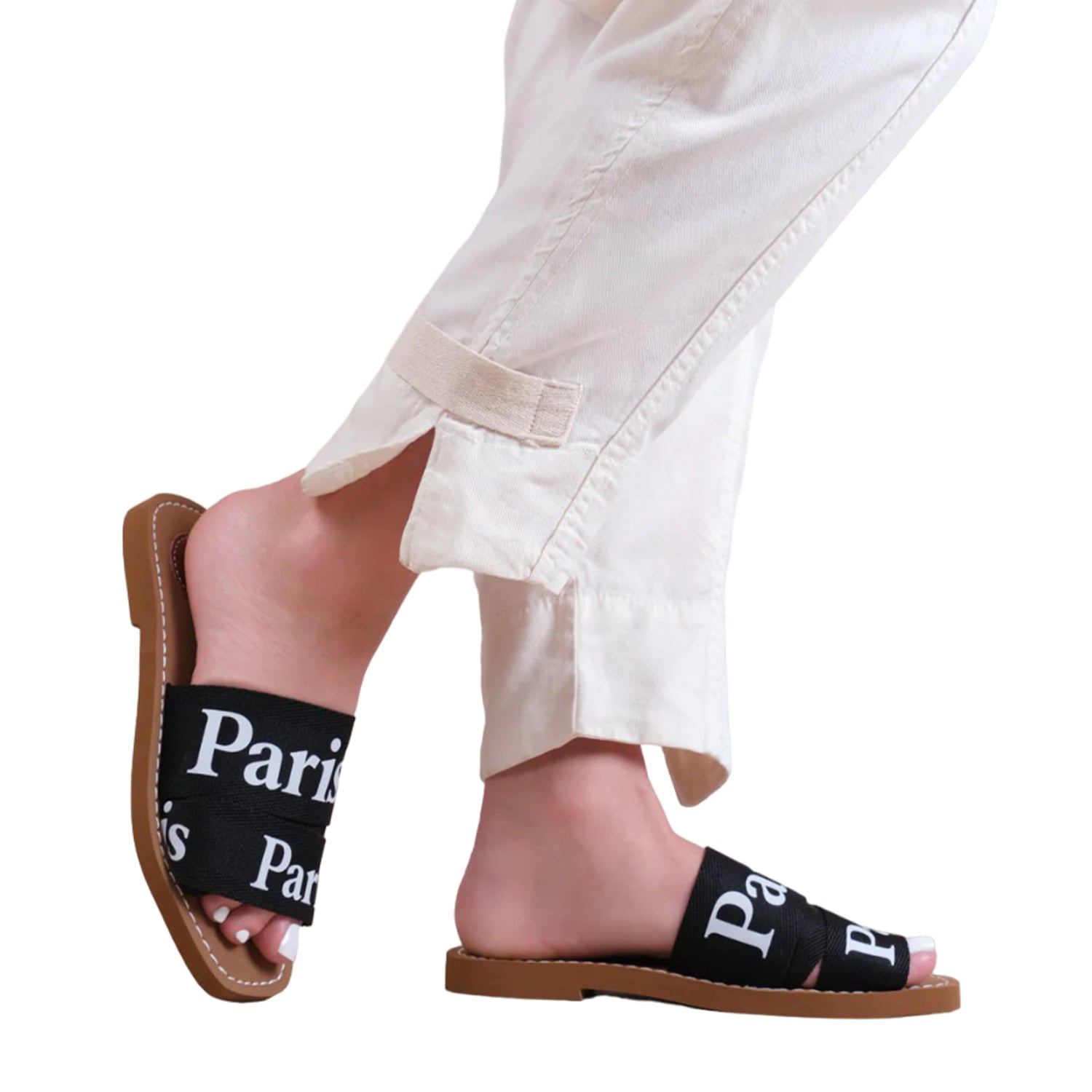 Black - Back - Where´s That From Womens-Ladies Cobra Crossover Strap Flat Sandals
