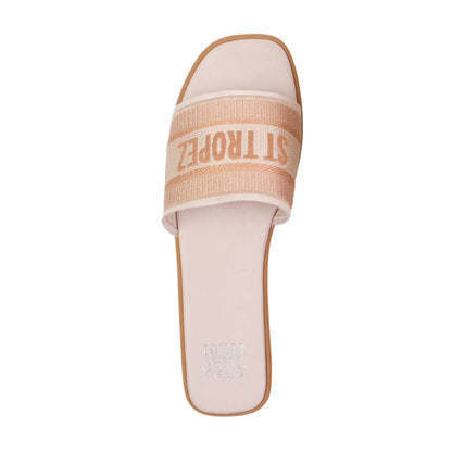 Cream - Front - Where´s That From Womens-Ladies Candour Textile Slip-on Flip Flops