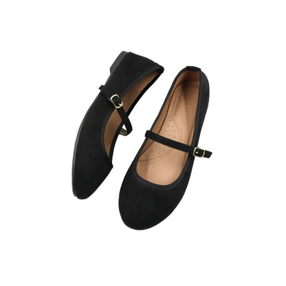 Black - Back - Where´s That From Womens-Ladies Josie Suede Ballerina Flats