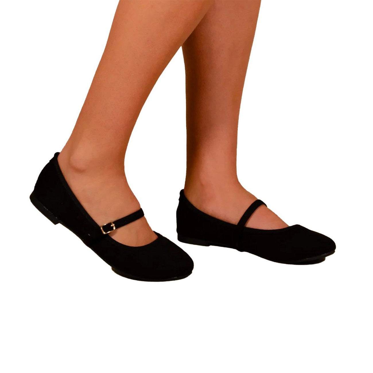 Black - Front - Where´s That From Womens-Ladies Josie Suede Ballerina Flats