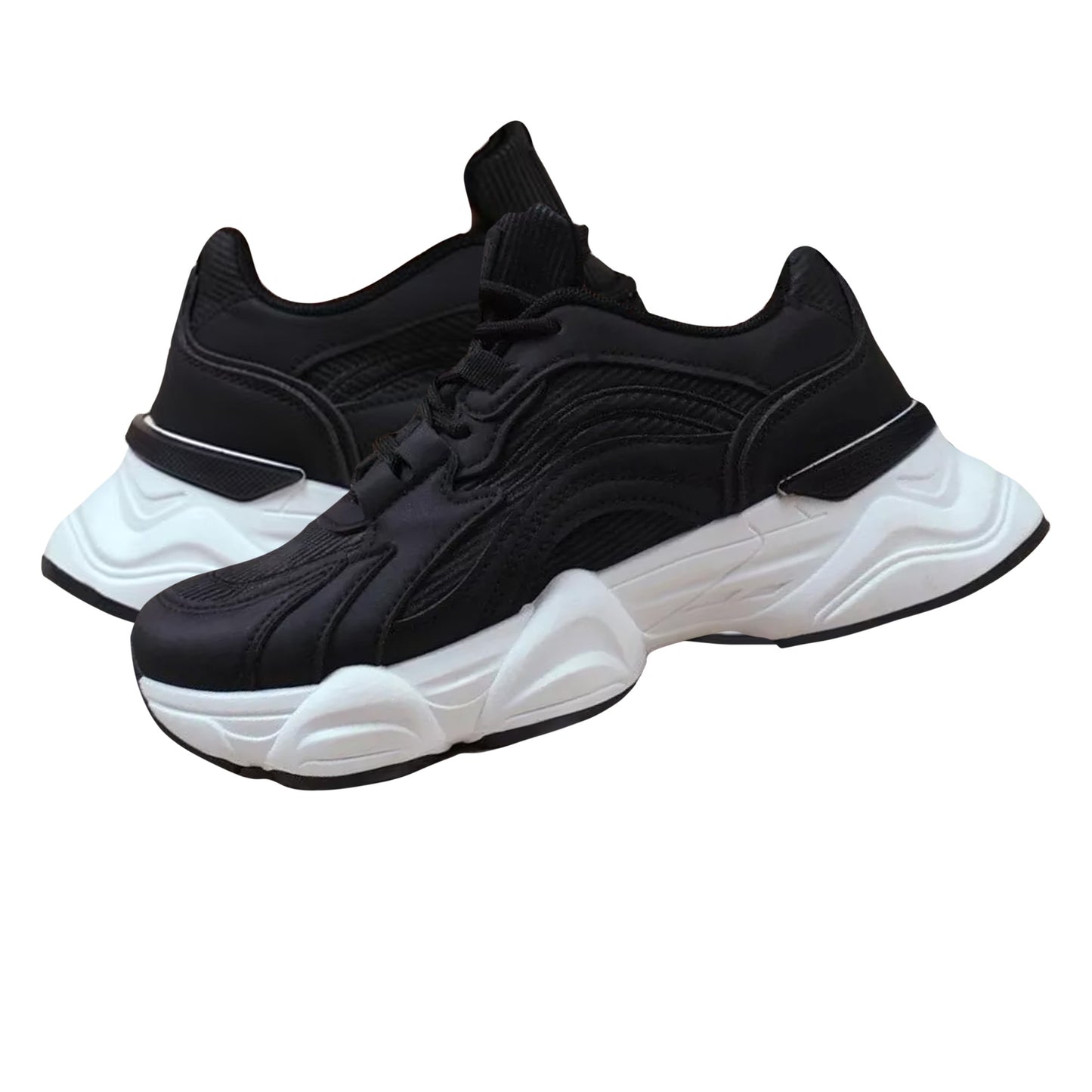 Black - Back - Where´s That From Womens-Ladies Citywalk Chunky Lace Up Trainers