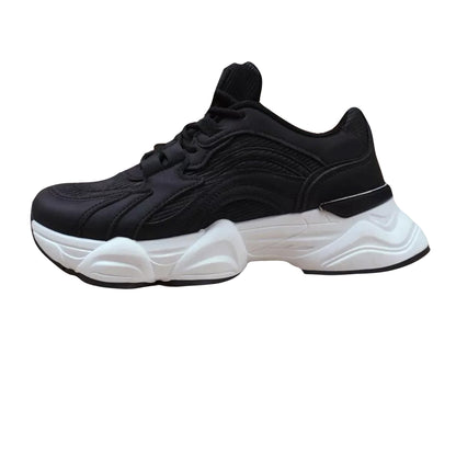 Black - Side - Where´s That From Womens-Ladies Citywalk Chunky Lace Up Trainers
