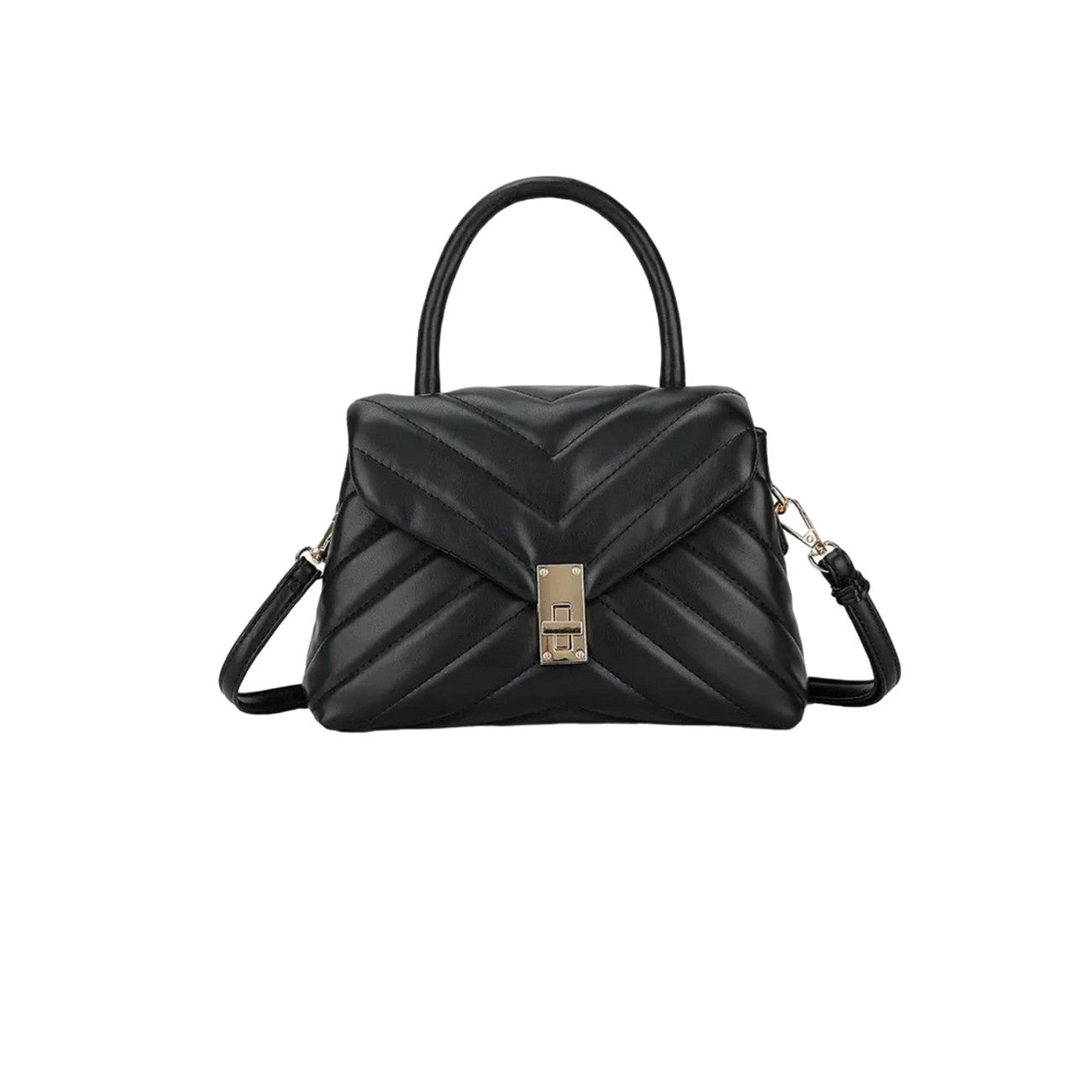 Black - Front - Where´s That From Auri Buckle Grab Handle Handbag