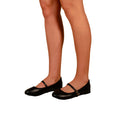 Black - Back - Where´s That From Womens-Ladies Josie Faux Leather Straps Ballerina Flats