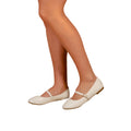 White - Back - Where´s That From Womens-Ladies Josie Faux Leather Straps Ballerina Flats