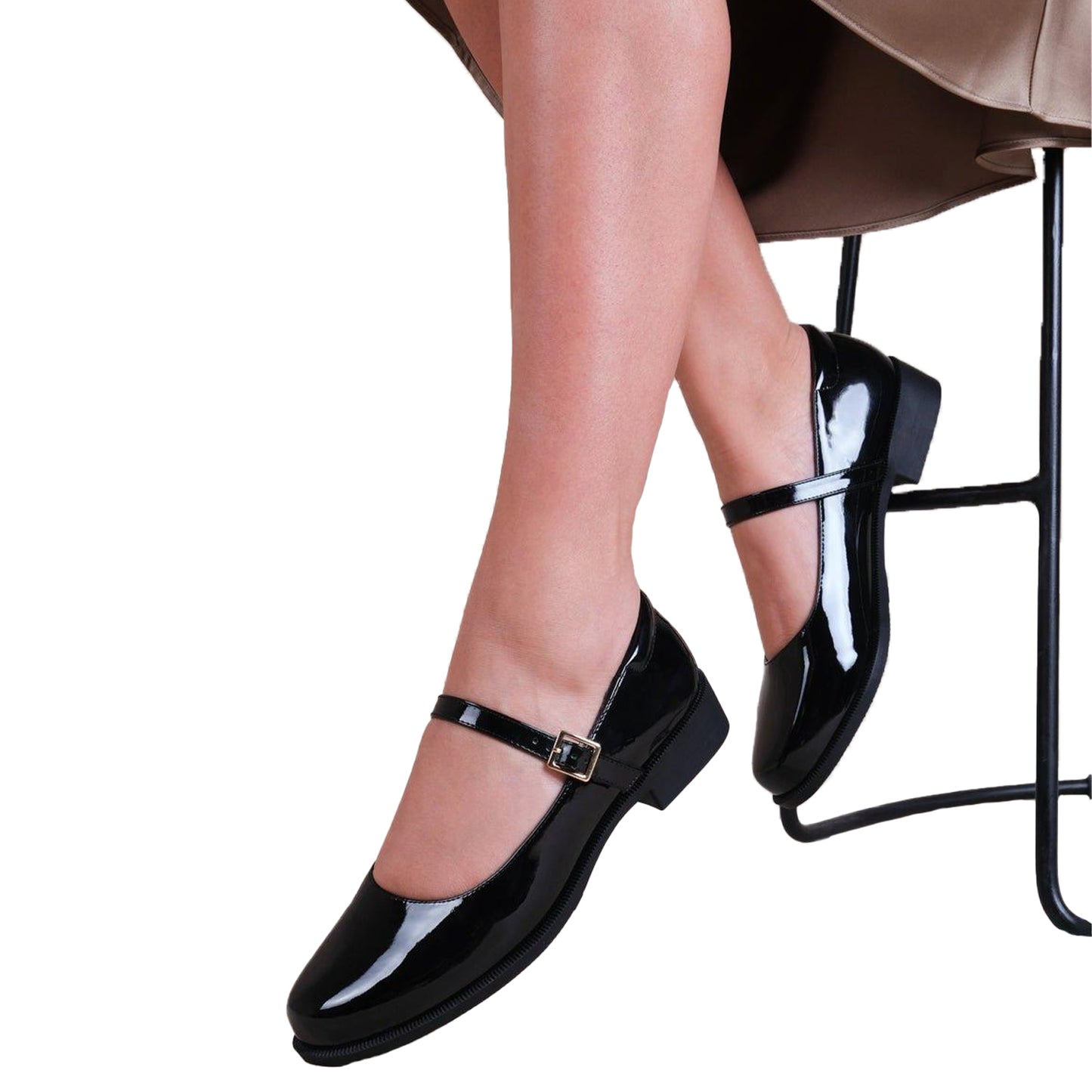 Black - Side - Where´s That From Womens-Ladies Kingston Buckle Detail Low Heel Loafers