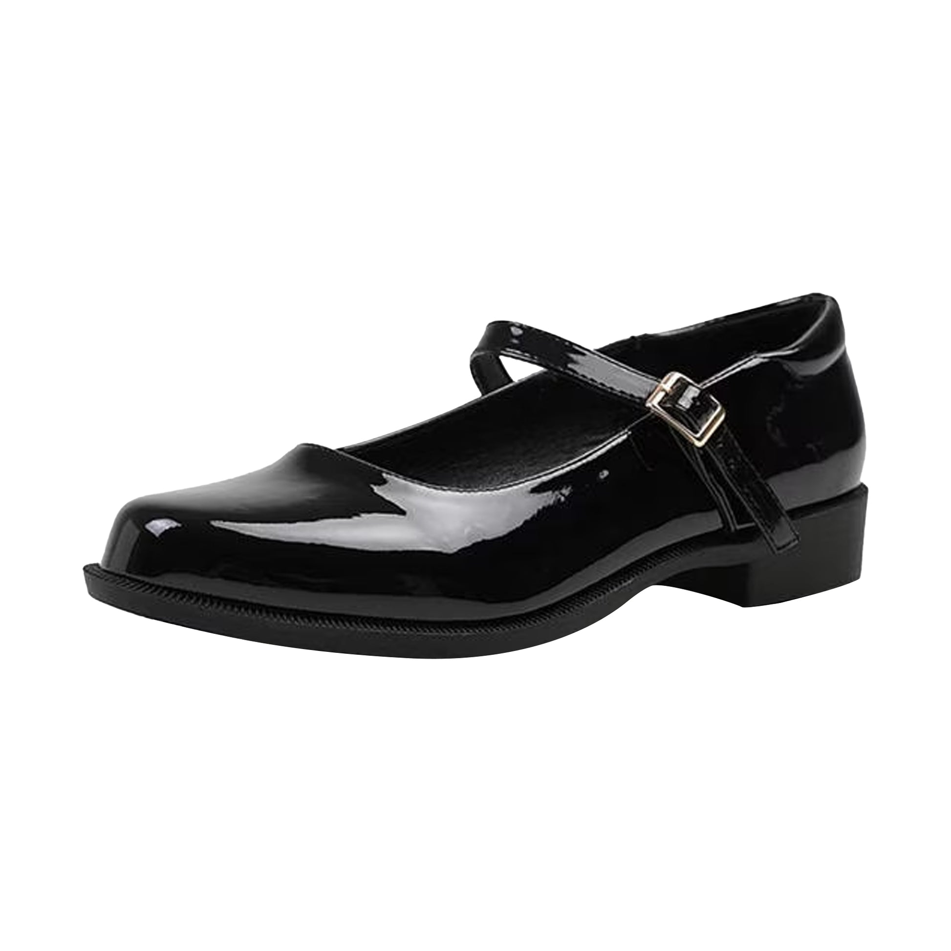 Black - Front - Where´s That From Womens-Ladies Kingston Buckle Detail Low Heel Loafers