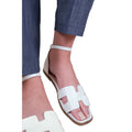 White - Back - Where´s That From Womens-Ladies Rome Cut Out Ankle Strap Sandals