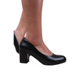 Black - Back - Where´s That From Womens-Ladies Melrose Faux Leather Medium Block Court Shoes