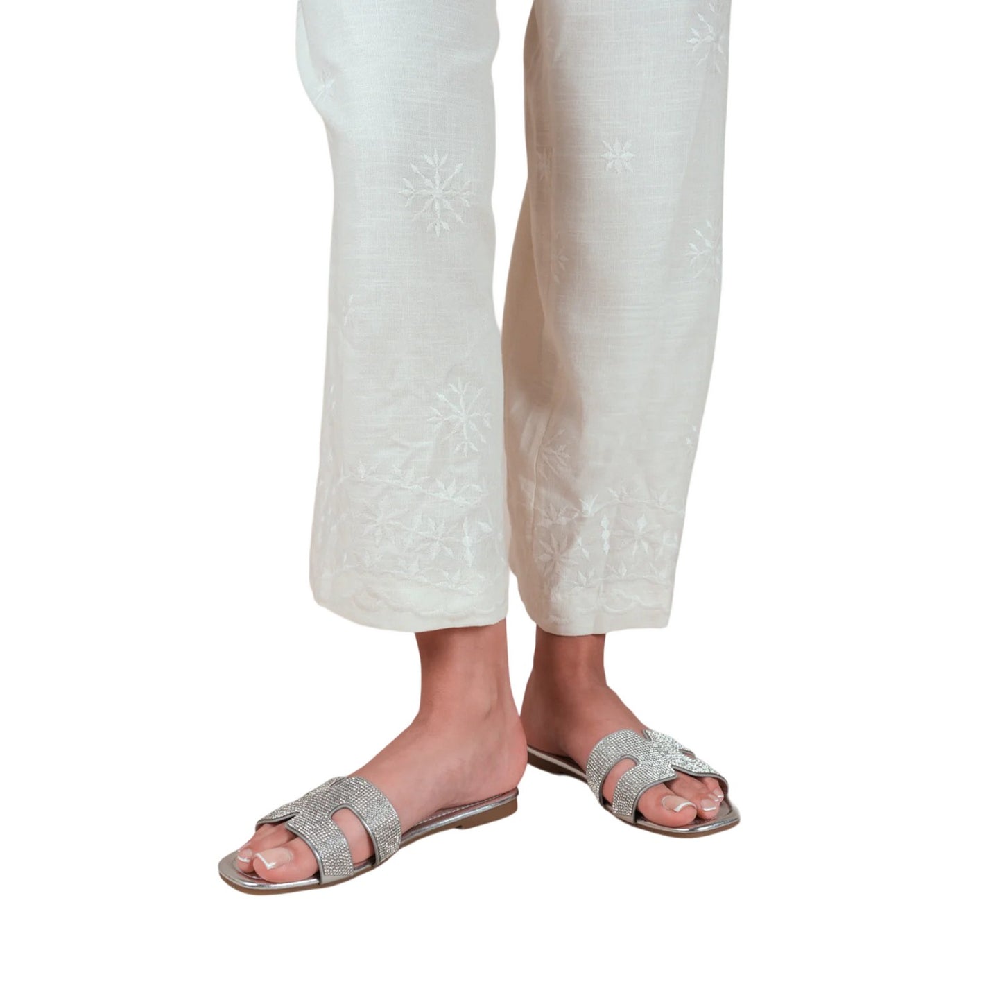 Silver - Back - Where´s That From Womens-Ladies Mircle Diamante Sliders