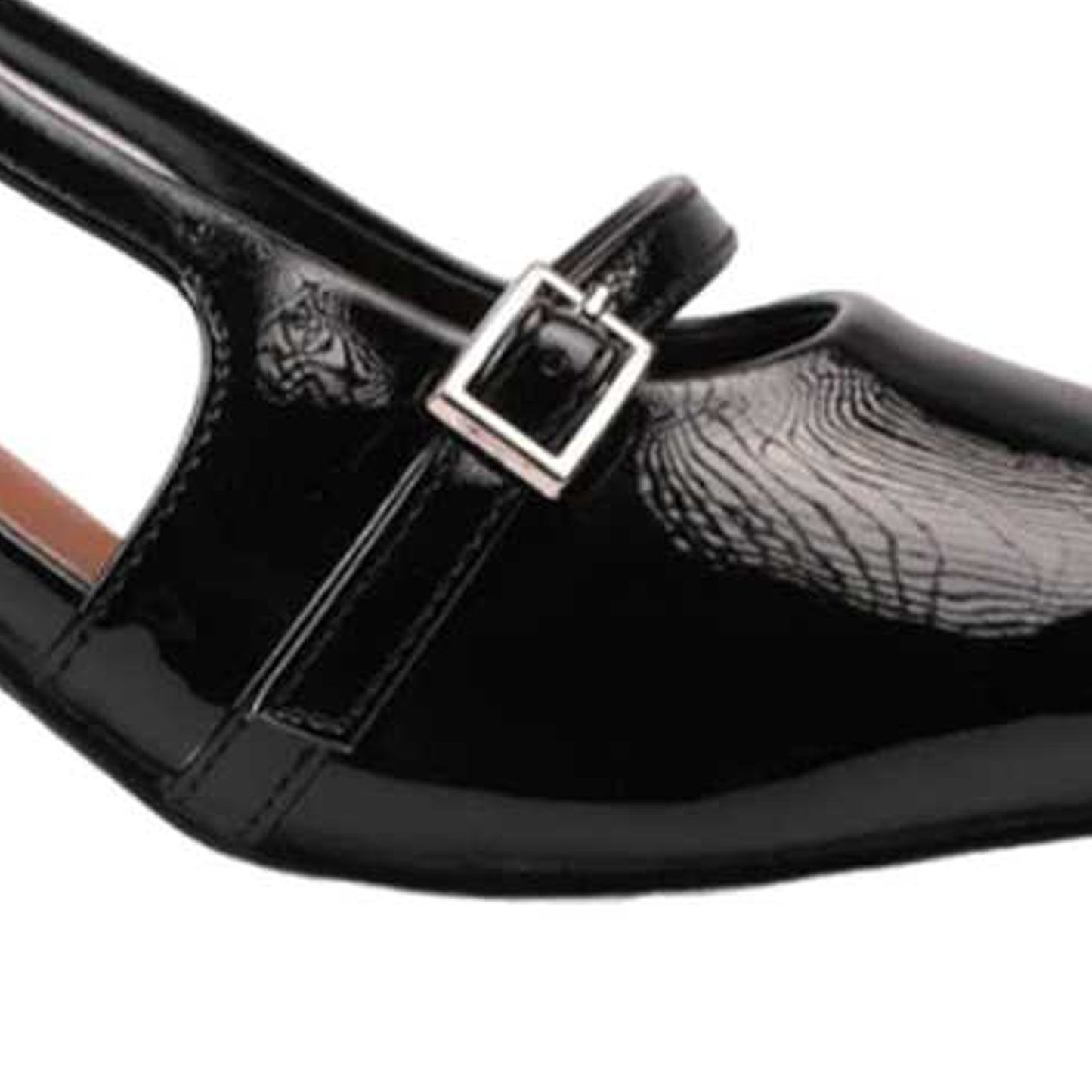 Black - Side - Where´s That From Womens-Ladies On Point Buckle Sling Back Mid Heel Sandals