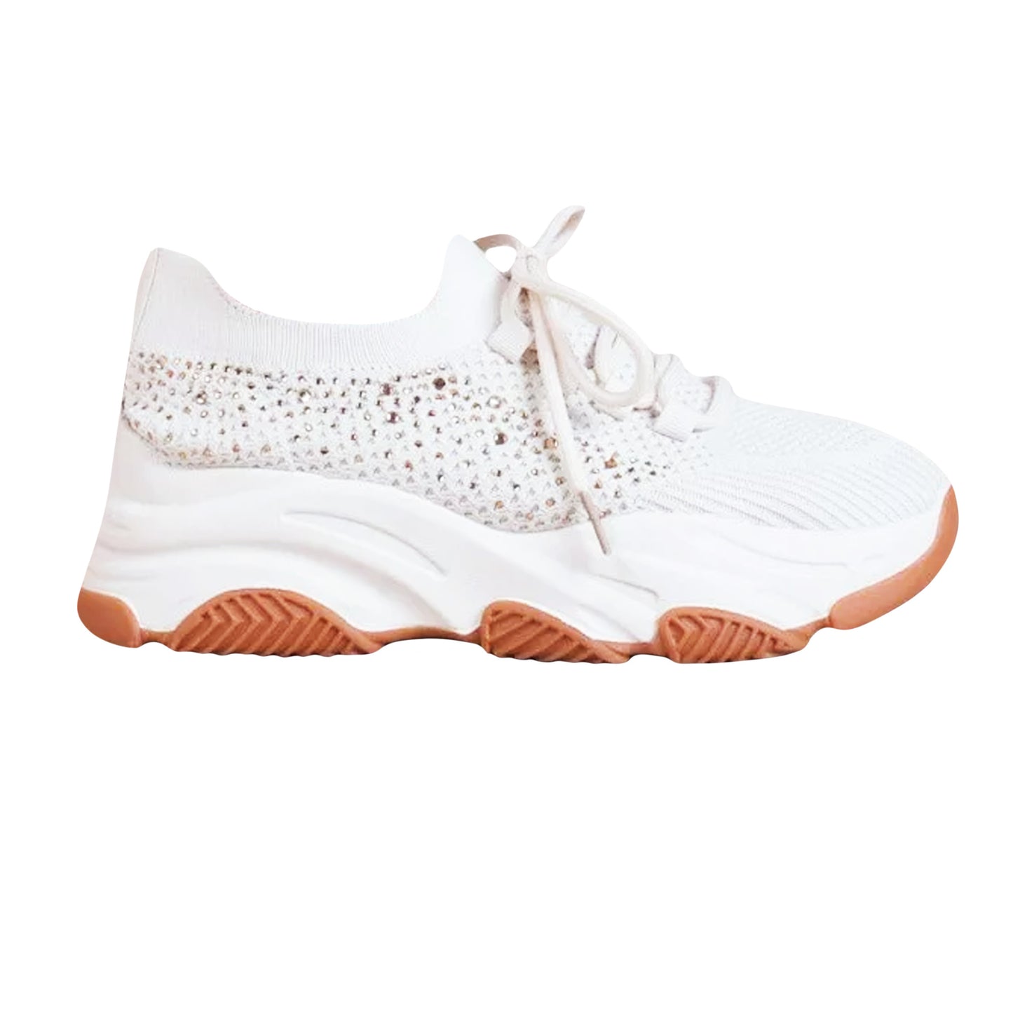 Beige - Front - Where´s That From Womens-Ladies Advantage Mesh Chunky Heel Trainers