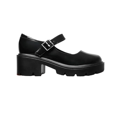 Black - Front - Where´s That From Womens-Ladies Rylee Retro Platform Block Heel Mary Janes