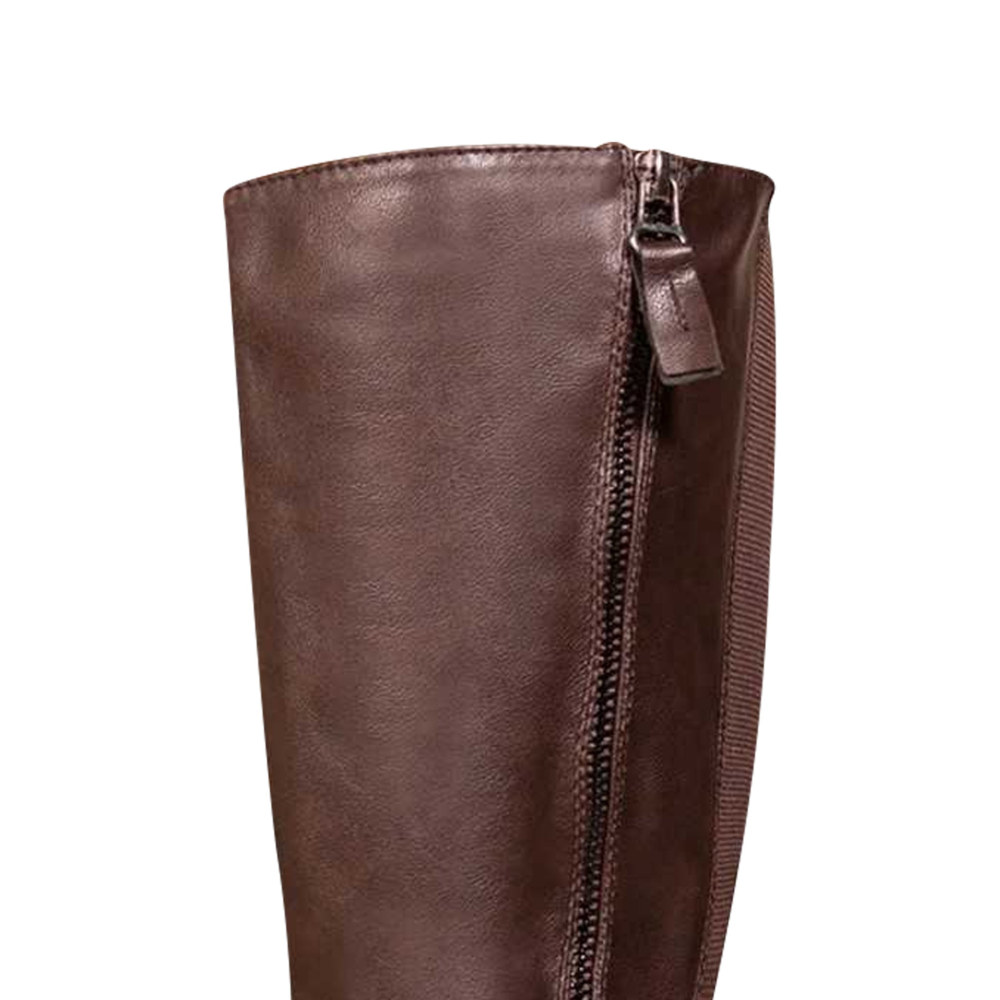 Brown - Lifestyle - Where´s That From Womens-Ladies Lara Faux Leather Side Zip Wedge Mid Calf Boots