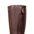 Brown - Lifestyle - Where´s That From Womens-Ladies Lara Faux Leather Side Zip Wedge Mid Calf Boots