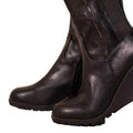 Black - Side - Where´s That From Womens-Ladies Lara Faux Leather Side Zip Wedge Mid Calf Boots