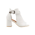 White - Front - Where´s That From Womens-Ladies Lisa Open Toe Wide Block Heel Sandals