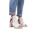 White - Back - Where´s That From Womens-Ladies Lisa Open Toe Wide Block Heel Sandals