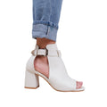 White - Side - Where´s That From Womens-Ladies Lisa Open Toe Wide Block Heel Sandals