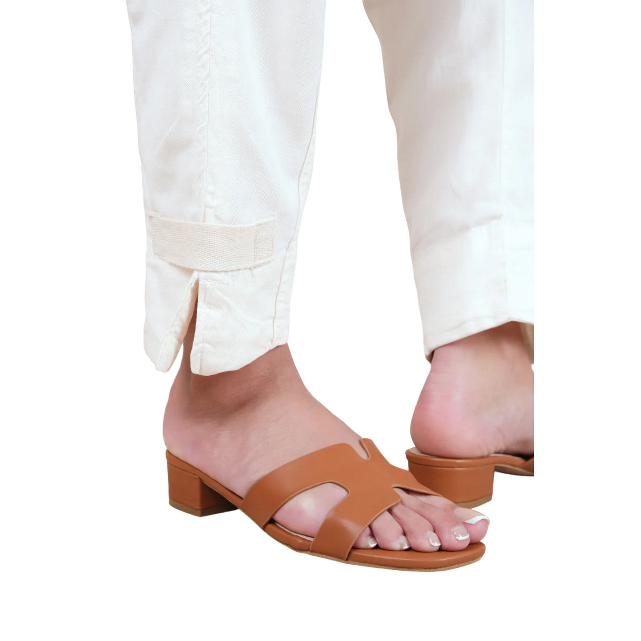 Tan - Back - Where´s That From Womens-Ladies Paris Cut Out Block Heel Sandals