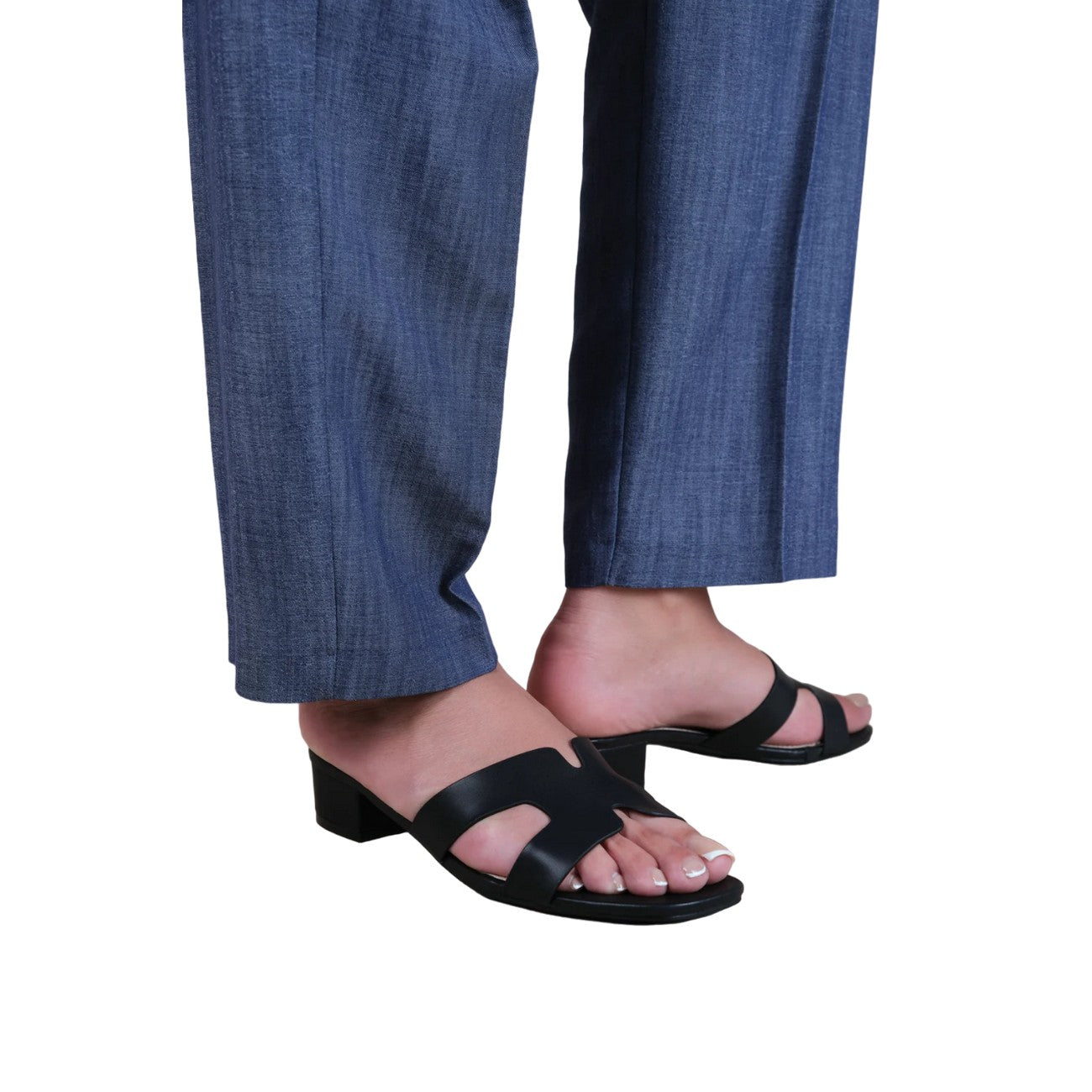Black - Front - Where´s That From Womens-Ladies Paris Cut Out Block Heel Sandals