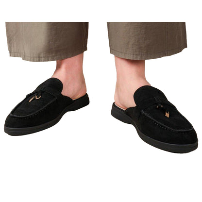 Black - Front - Where´s That From Womens-Ladies Twilight Tassel Slip-on Flat Loafers