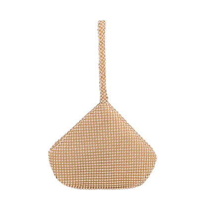 Gold - Front - Where´s That From Stream Diamante Chainmail Handbag