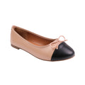 Nude - Front - Where´s That From Womens-Ladies Janice PU Bow Detail Flat Ballerina Flats