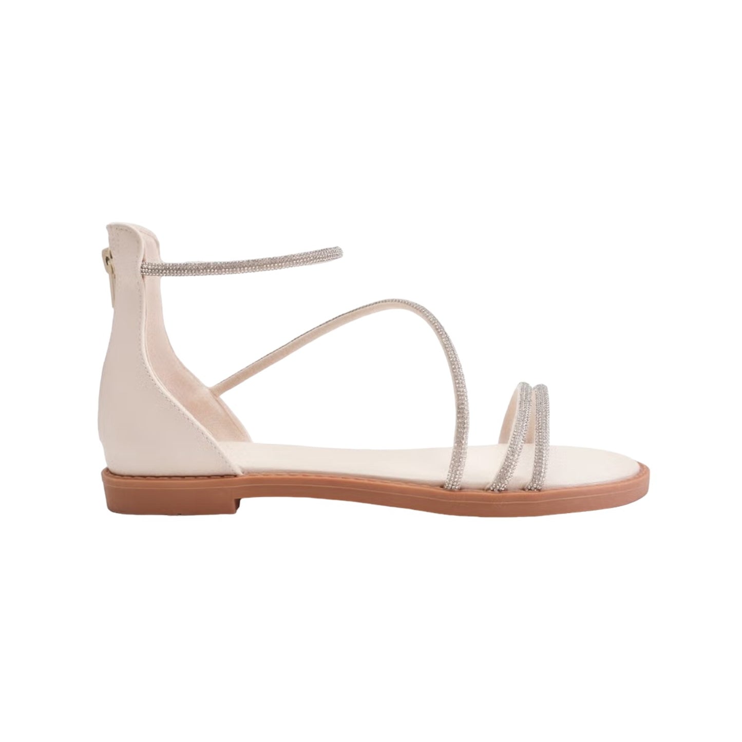 Cream - Front - Where´s That From Womens-Ladies Palmira Diamante PU Strappy Flatform Sandals