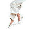 White - Side - Where´s That From Womens-Ladies Seattle Faux Leather Square Toe Low Block Heel Shoes