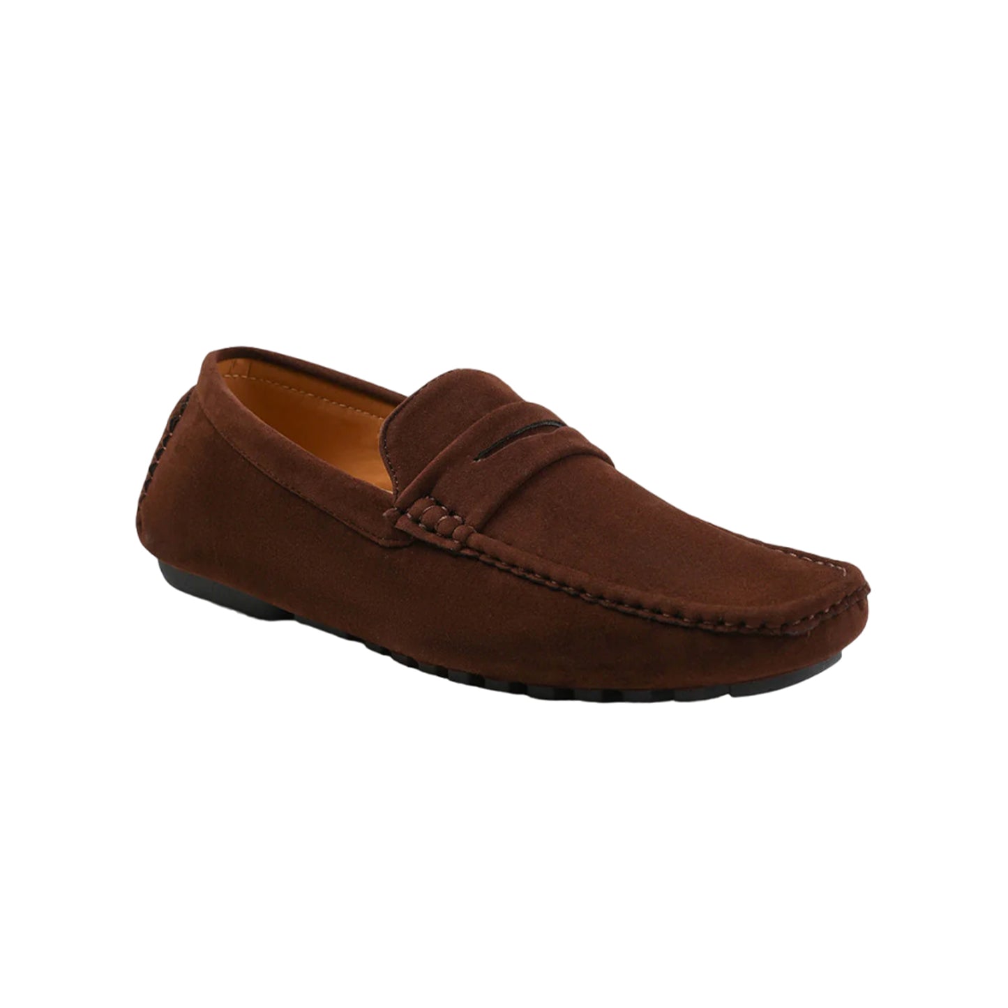 Brown - Front - Where´s That From Mens Alex Suede Driving Shoes